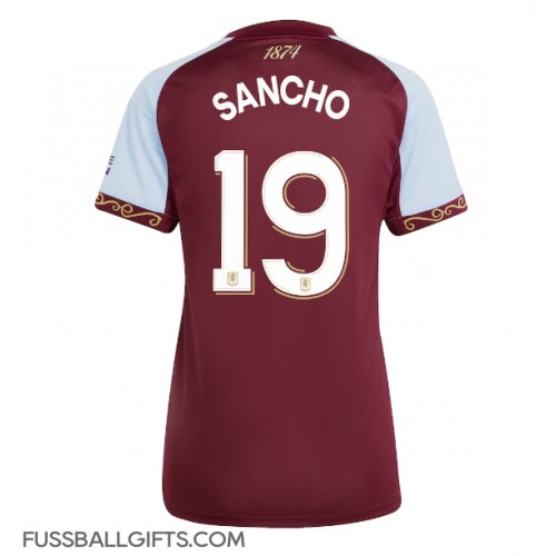 Aston Villa Jadon Sancho #19 Fußballbekleidung Heimtrikot Damen 2025-26 Kurzarm